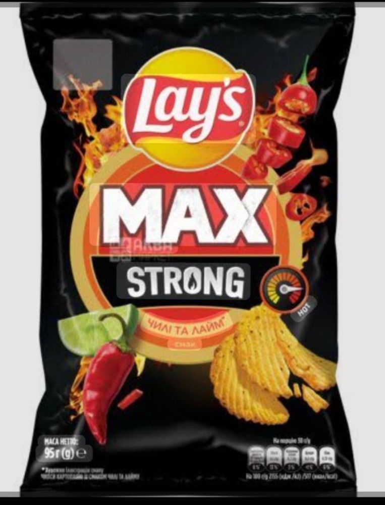 Чипси картопляні зі смаком чилі та лайму Lay`s 95g
