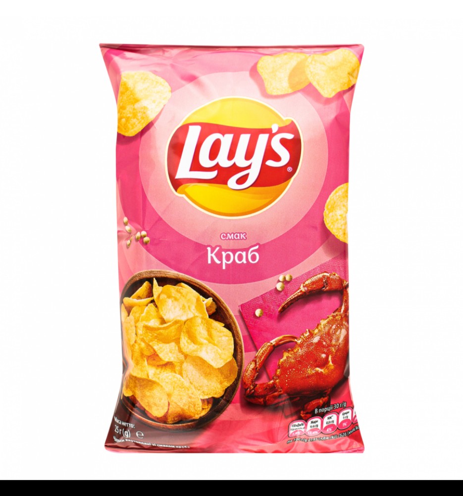 Чипси картопляні зі смаком краба Lay`s 120g
