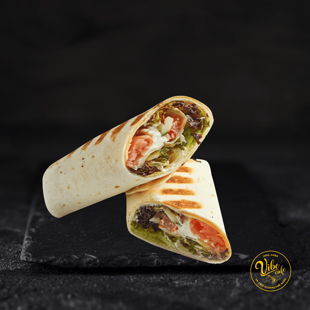 Фітнес лаваш з лососем