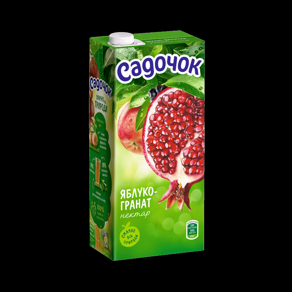 Сік Садочок Яблуко-Гранат 0.95л