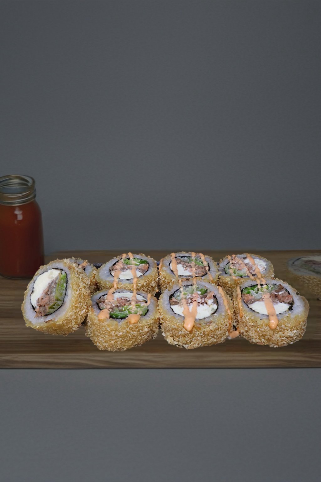 Кранч зі смаженим лососем