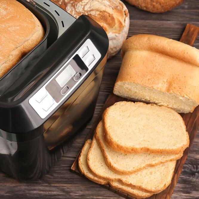 Homemade bread (baked in a bread maker) (½ loaf) - Домашний хлеб из хлебопечки (½ часть)