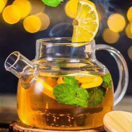 Green tea with lemon, mint and honey- Чай зеленый с лимоном, мятой и медом