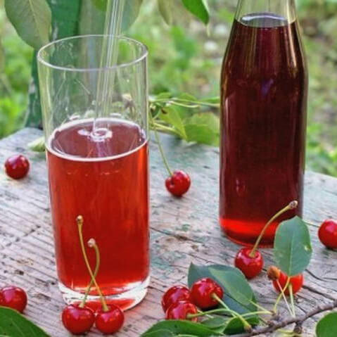 Homemade cherry compote 0.5 l  - Домашний вишневый компот 0,5 л