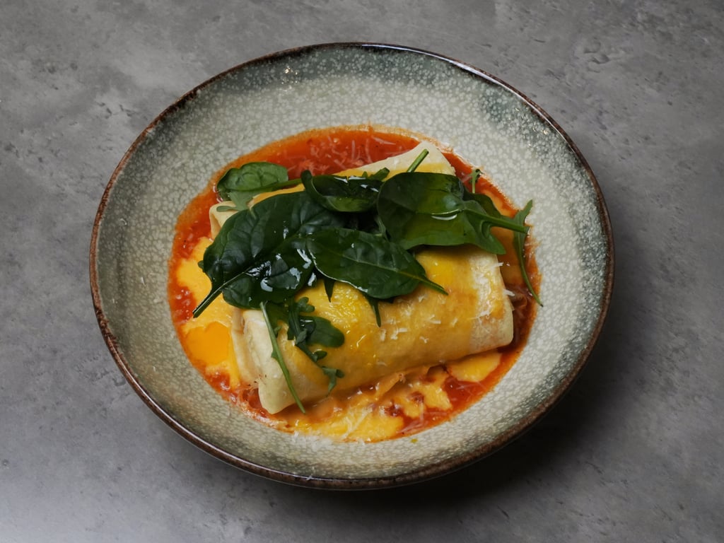 Запечені млинці з курчам