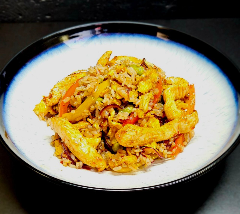 Смажений рис з курочкою