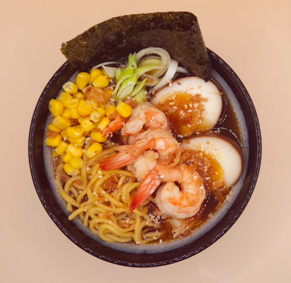 Рамен з креветками