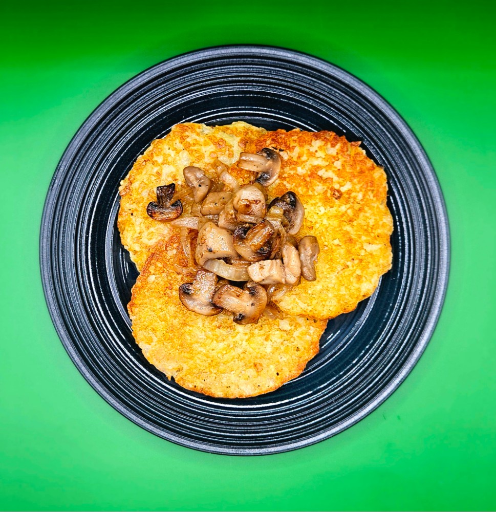 Деруни з грибами