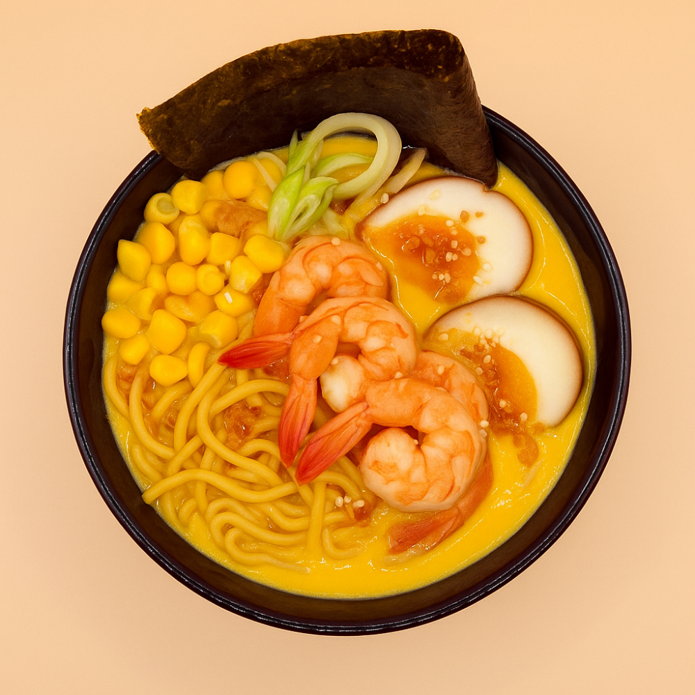 Рамен вершковий з креветками