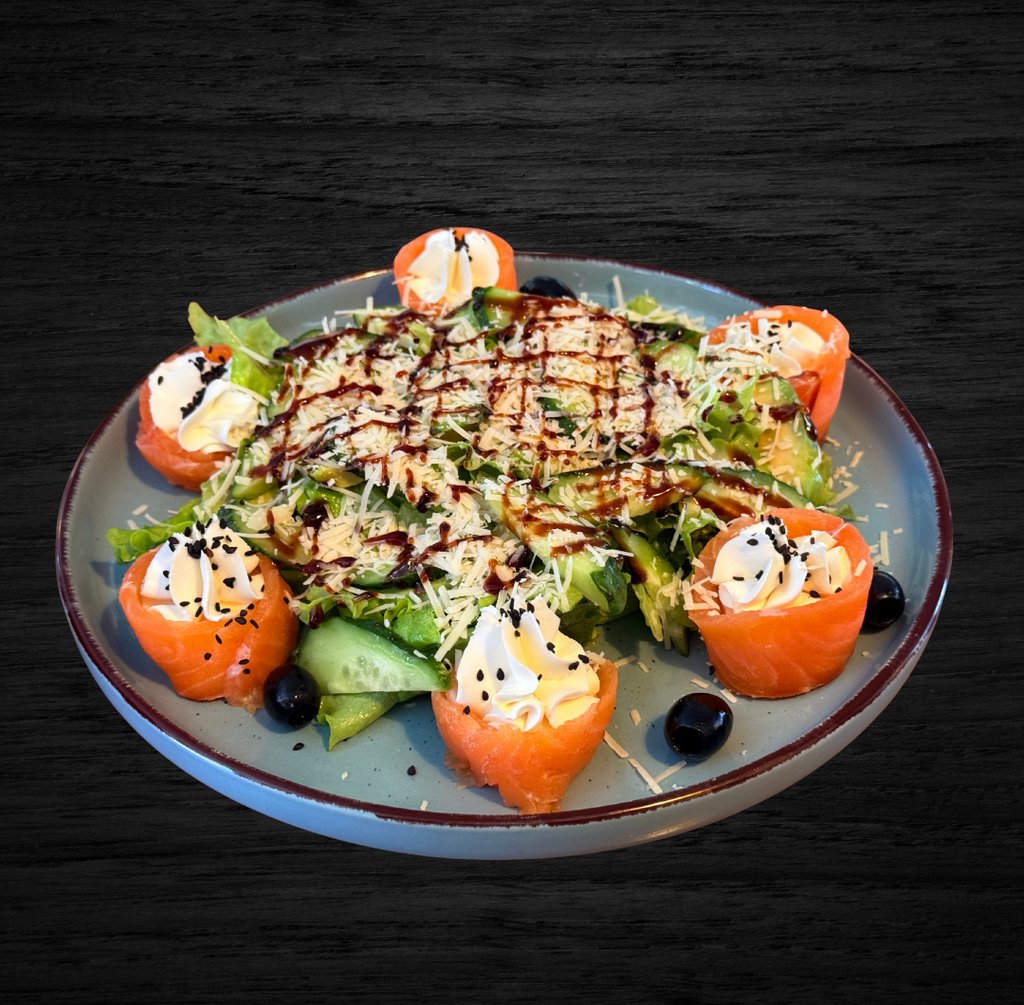 Салат з лососем