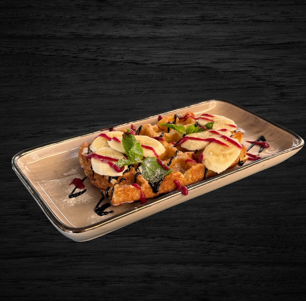 Вафлі Бельгійскі з бананом