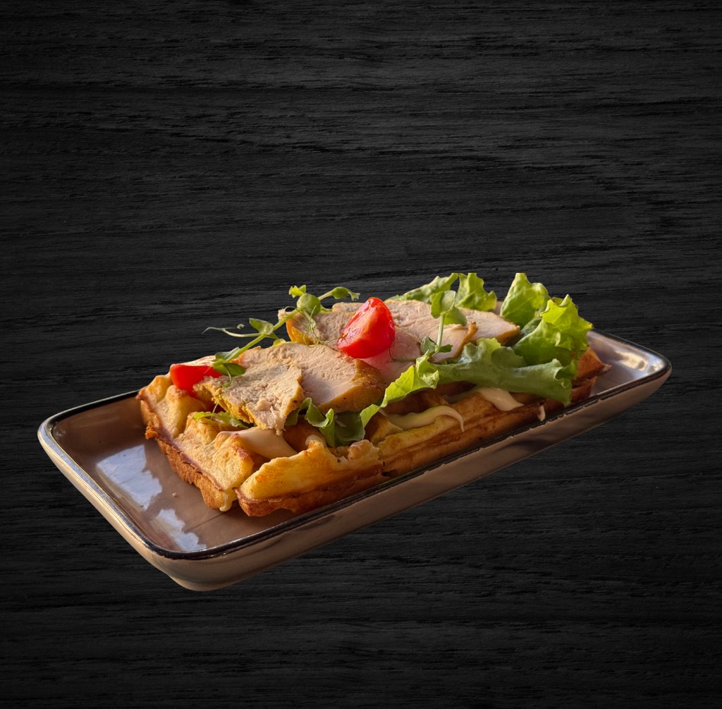 Вафлі Бельгійскі з копченою куркою