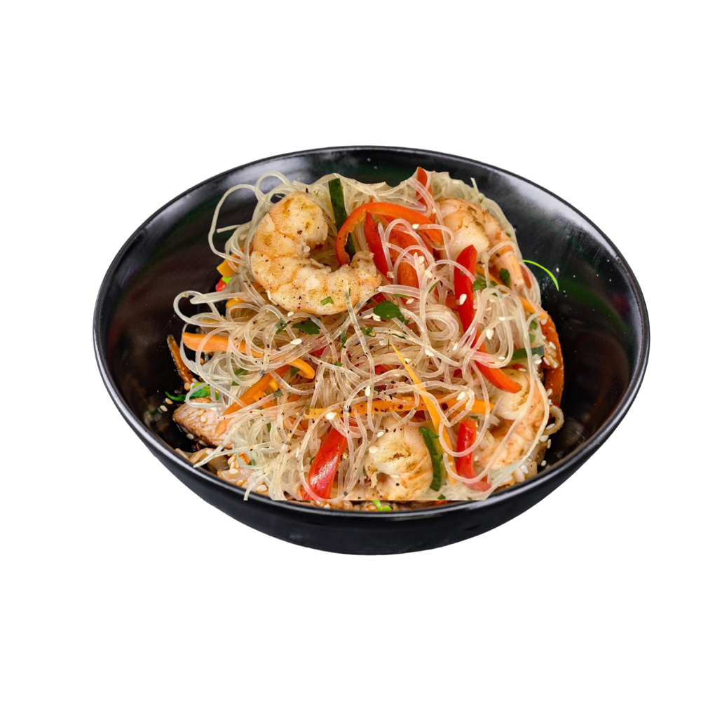 Рисова локшина з морепродуктами