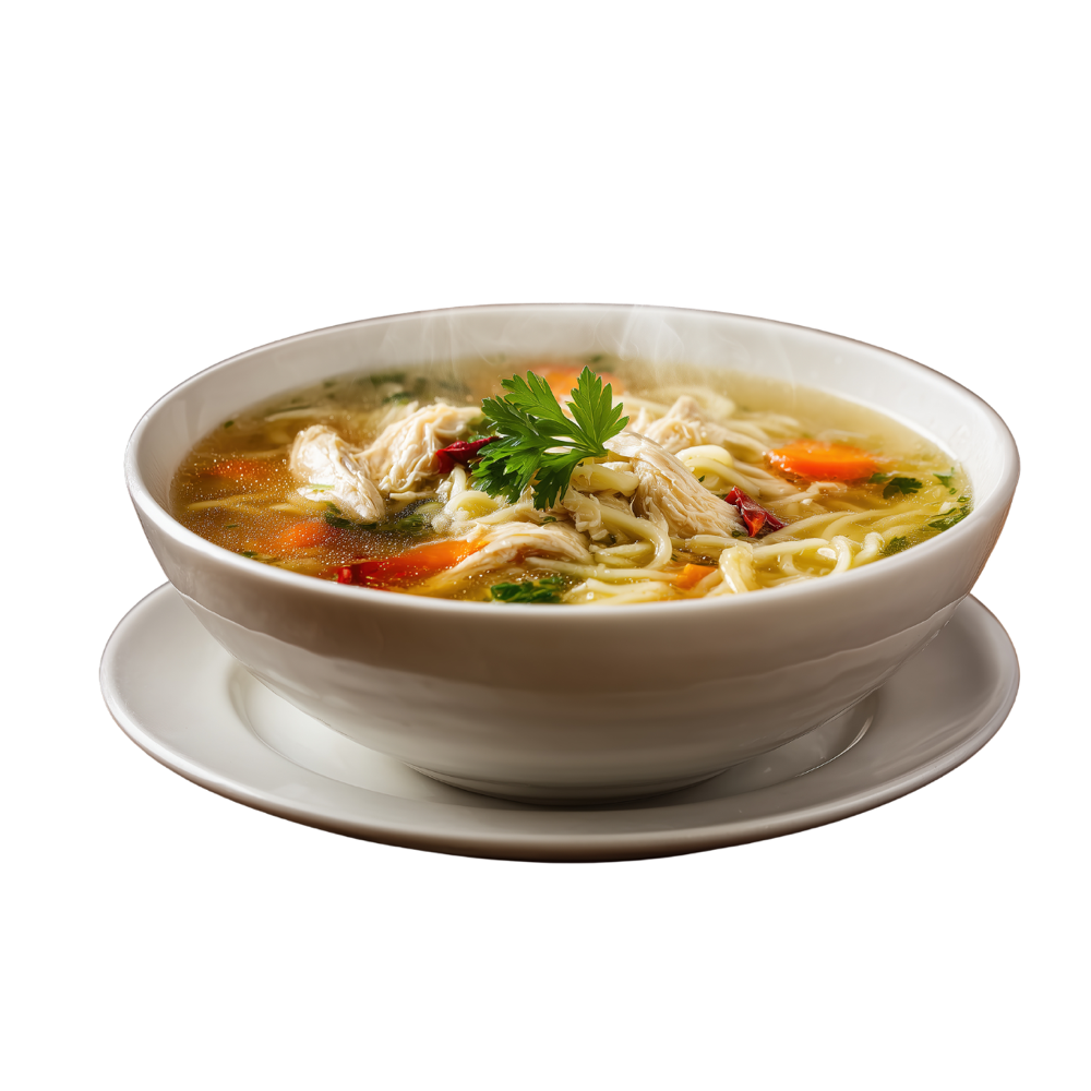 Курячий бульон з локшиною рамен