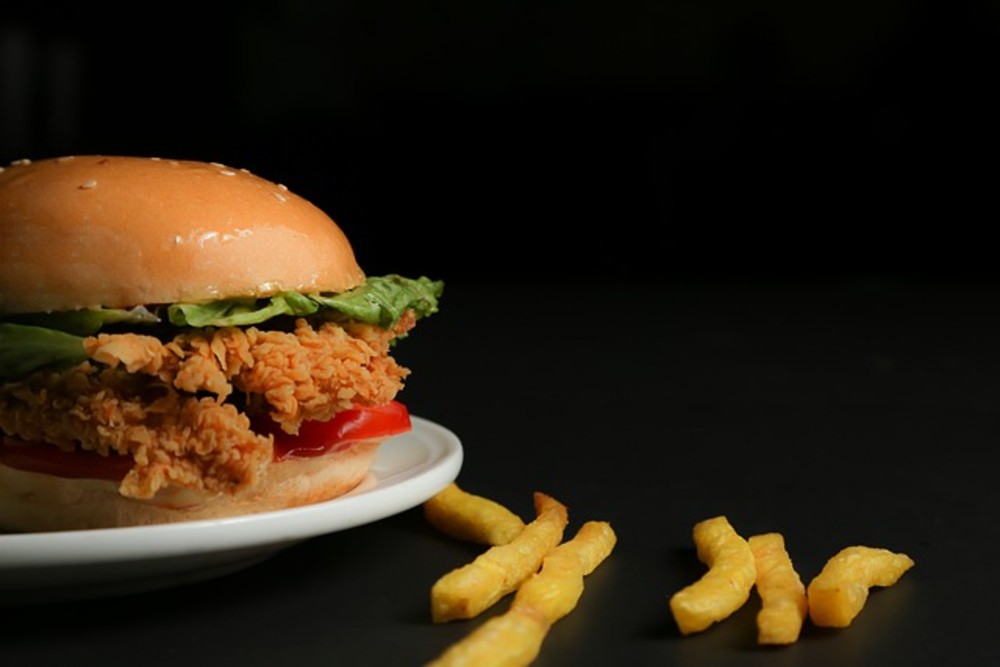 KK Royal Chicken Burger and Regular Chips