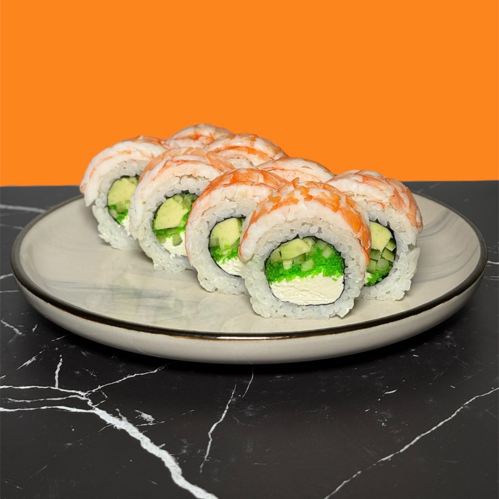 Green рол з креветкою