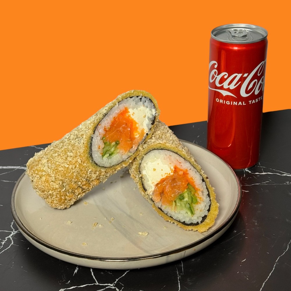MINI шаурма з лососем + напій+ соус