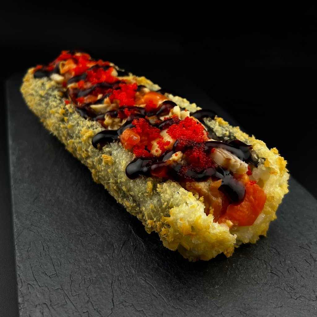 Рол-дог з вугрем та лососем