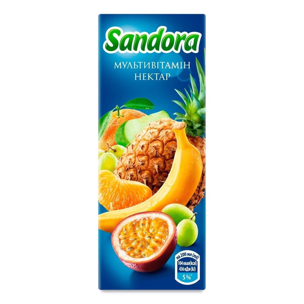 Sandora мультивітаміний нектар   200  мл