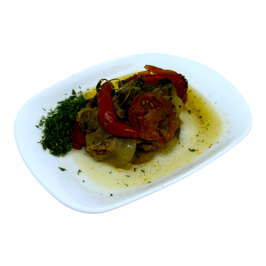 Баранина з овочами