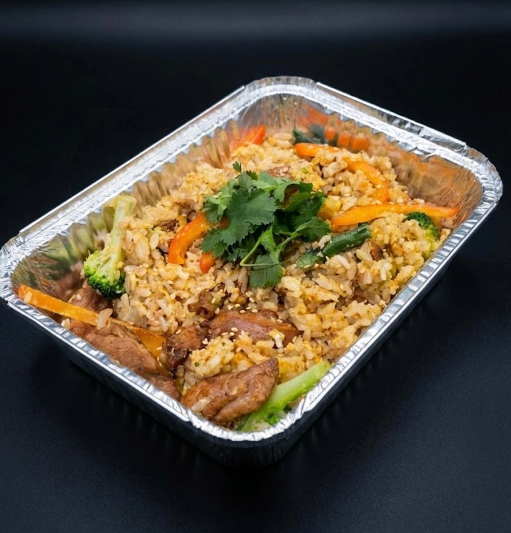  Рис смажений із куркою