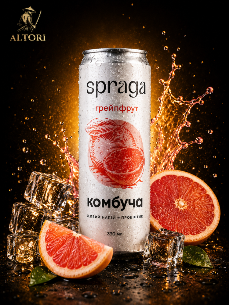 Напій Комбуча Грейфрут 0,33 л