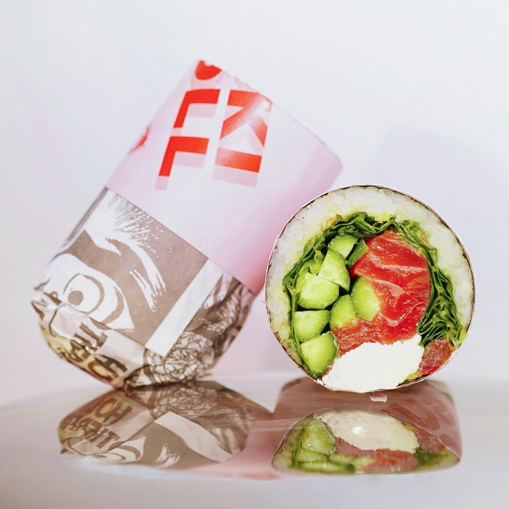 Salmon Guacamole Sushi Burrito