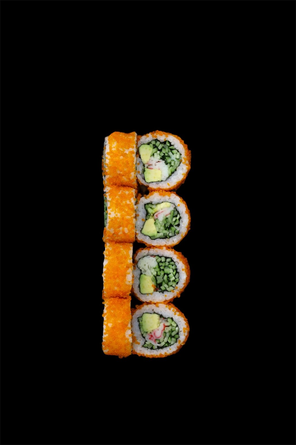 Каліфорнія в ікрі з крабовою паличкою