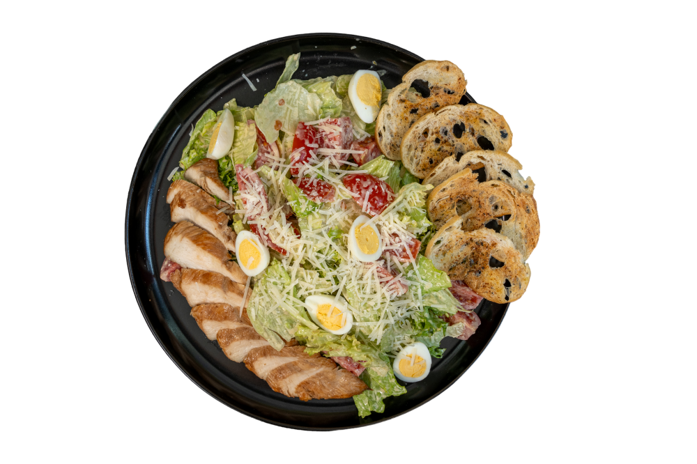 Салат цезарь куркою