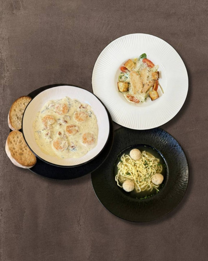 Обід з креветками