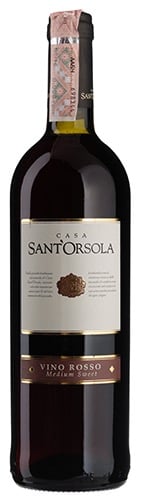 Вино Rosso Semi sweet, Sant'Orsola 0.125