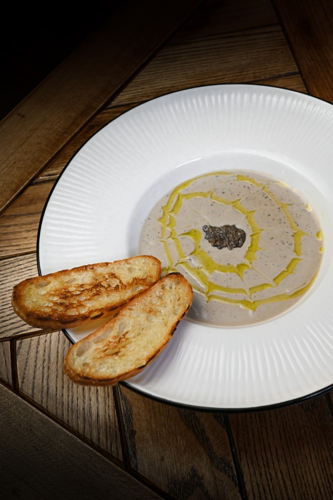 Крем суп грибний