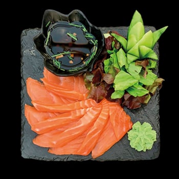 SASHIMI WITH SALMON