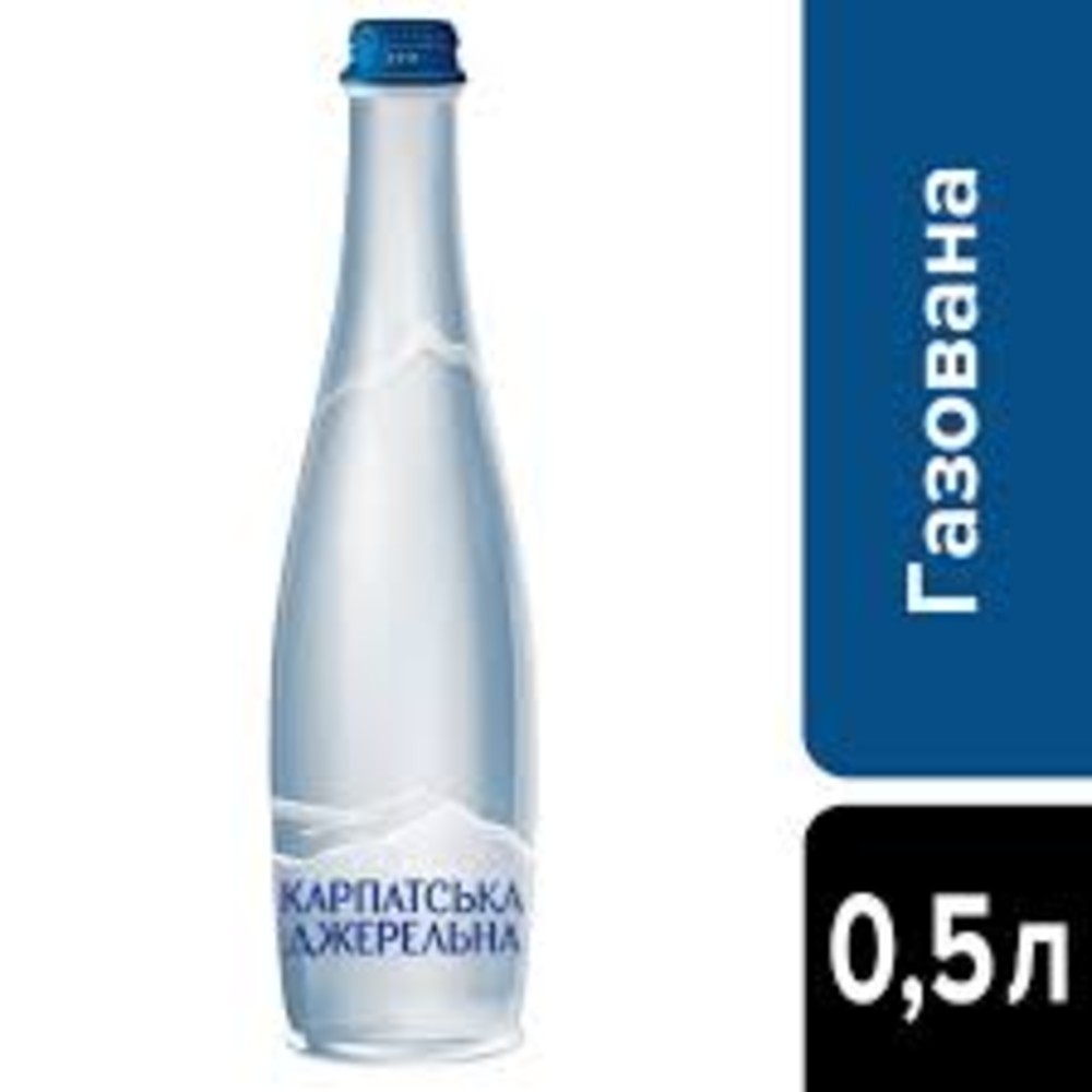 Мінеральна вода Карпатська джерельна газована, 0,5 ПЕТ