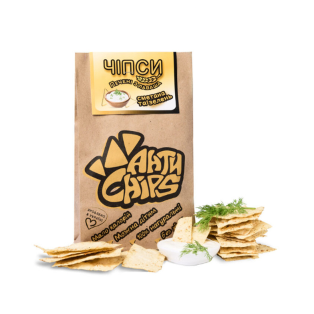 Анти Chips Сметана та Зелень 100г