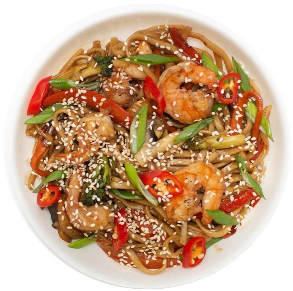 WOK з креветками