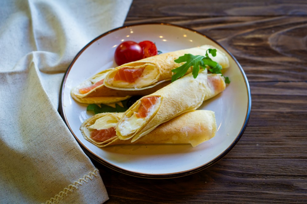 Млинці  з сьомгою