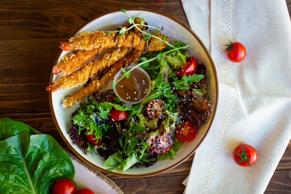 Боул з хрусткою креветкою