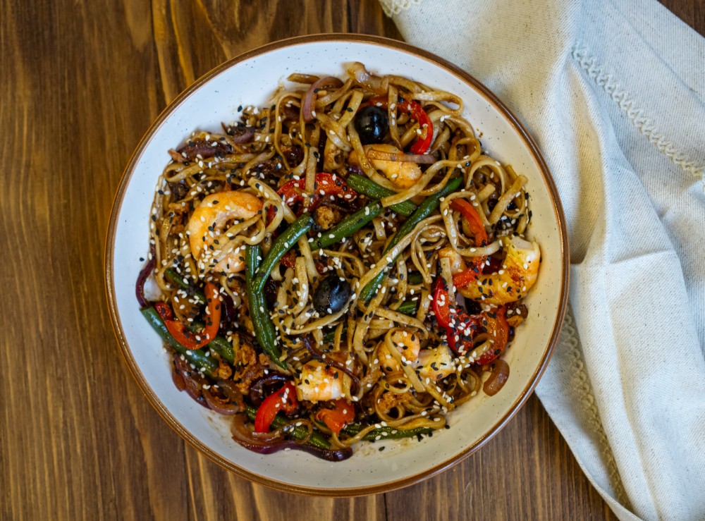 WOK з креветкою