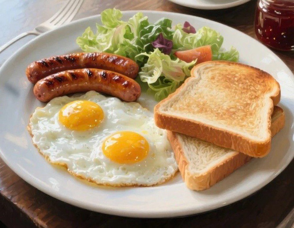 Яєчня з ковбасками