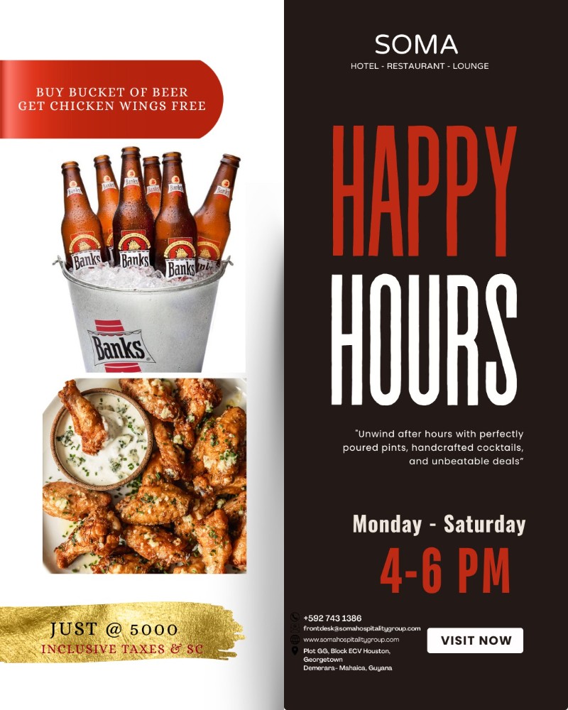 SOMA Banks & Wings Happy Hours!