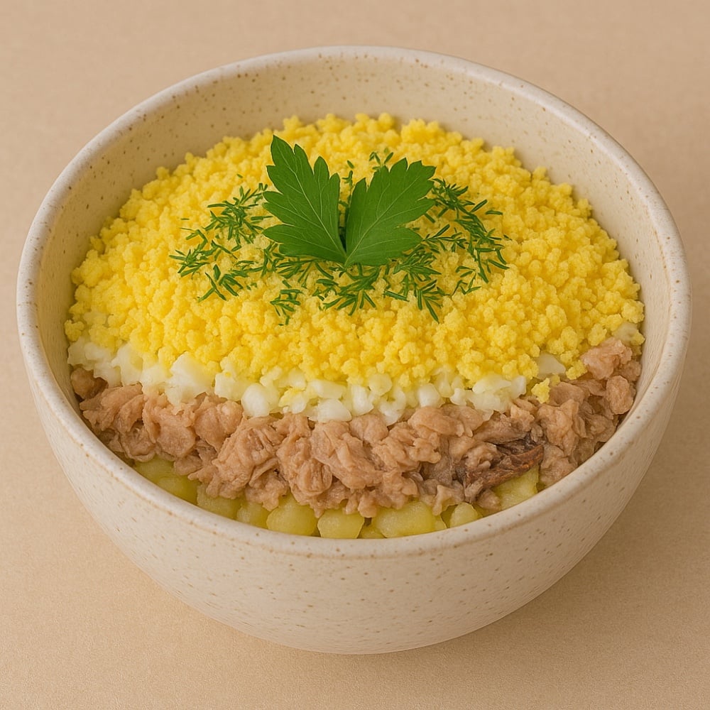 Салат Мимоза с тунцом