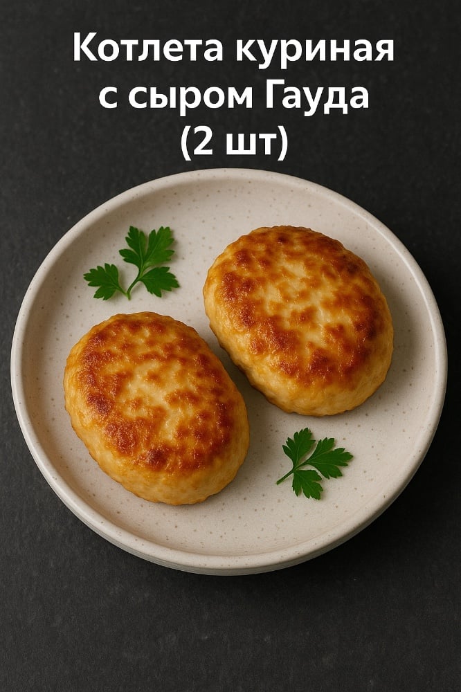 Котлета куриная с сыром Гауда (2 шт)