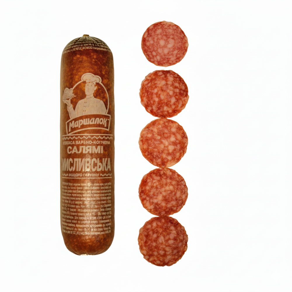 Ковбаса «Салямі Мисливська» варено-копчена в/г