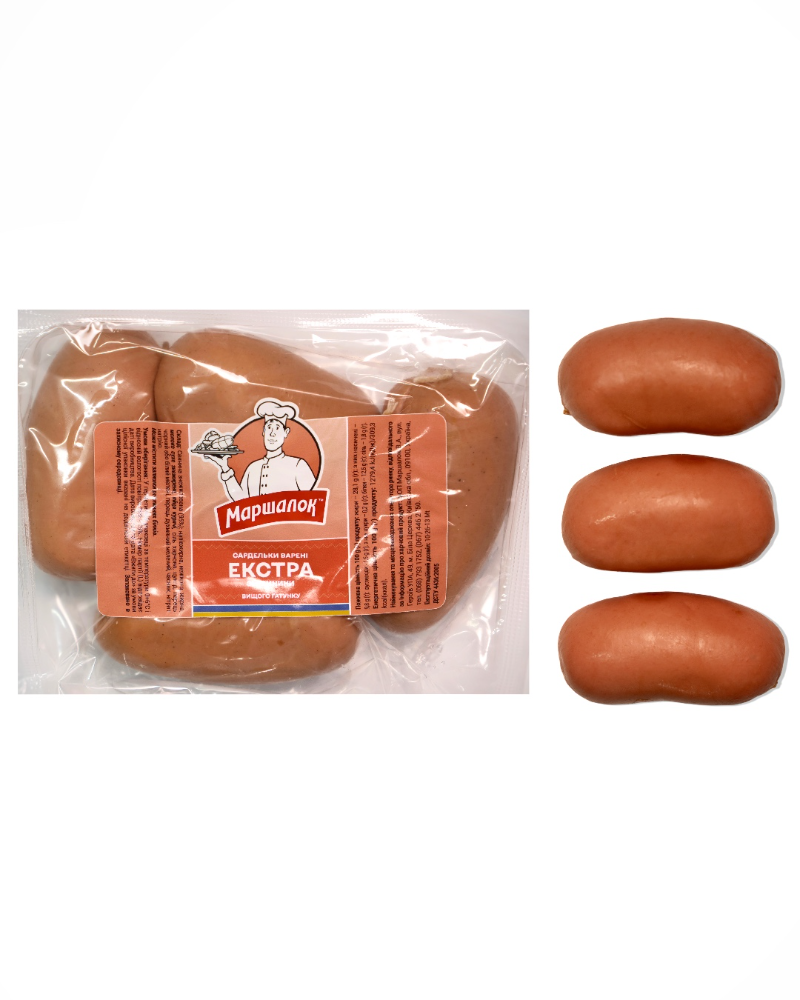 Сардельки «Екстра» зі свинини варені в/г