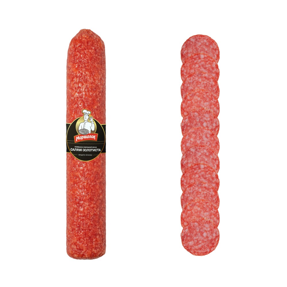 Ковбаса «Салямі Золотиста» сирокопчена в/г