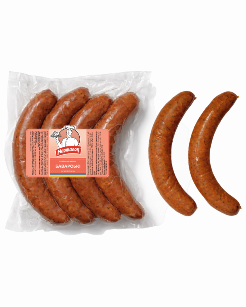 Ковбаски «Баварські» варені 1/г