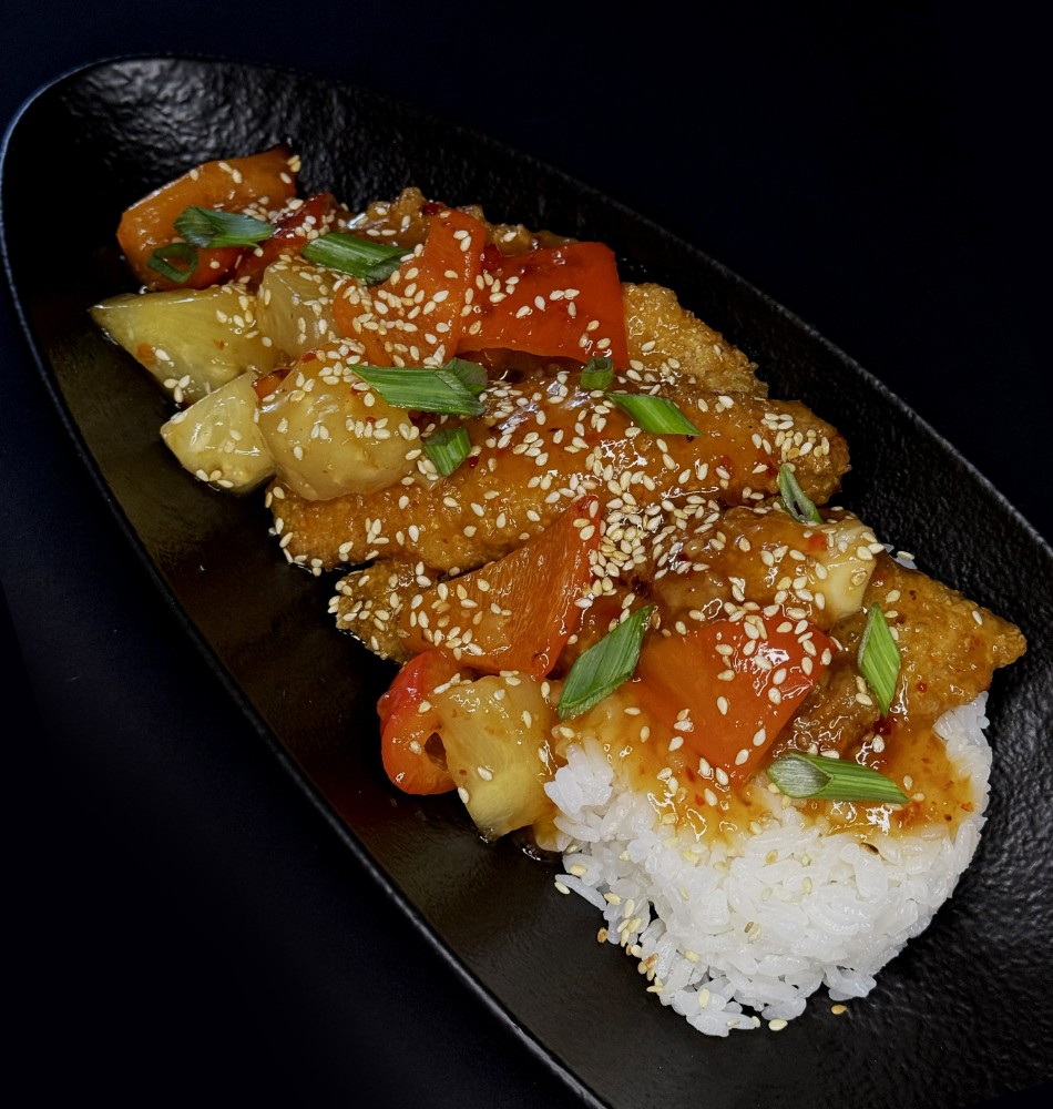 Кисло-солодка курка з рисом (390г)