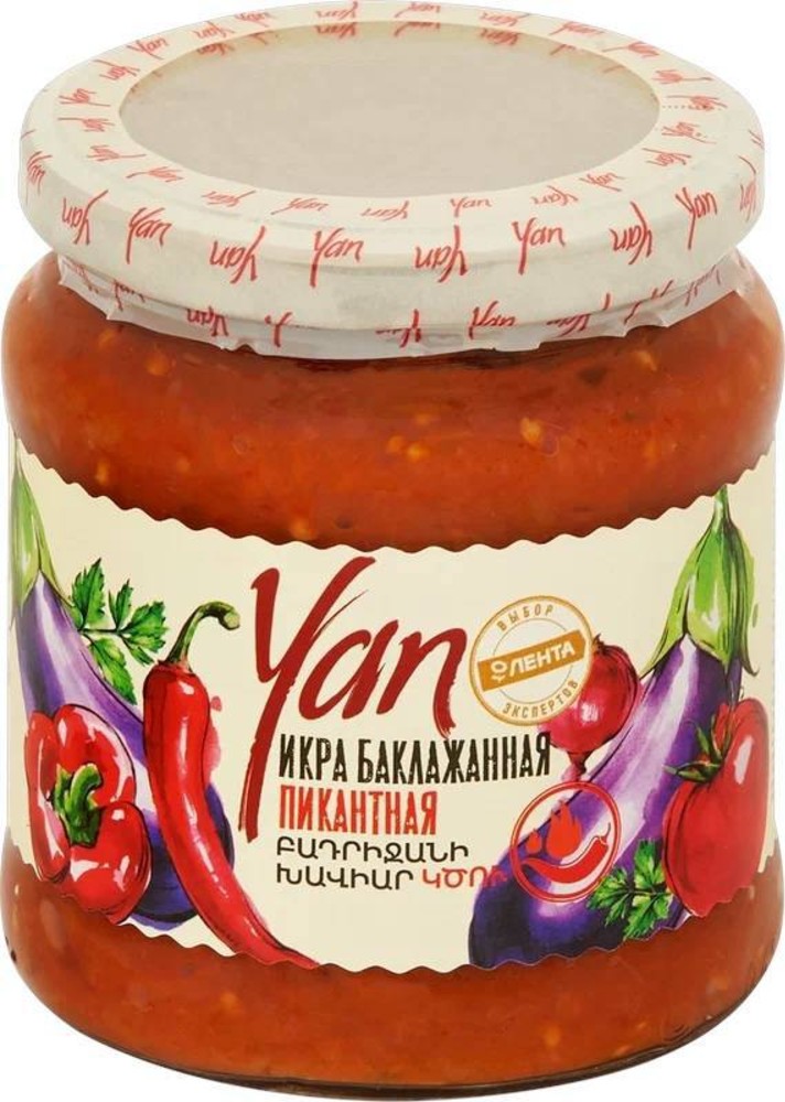 Баклажанная икра пикантная YAN 470гр (шт)