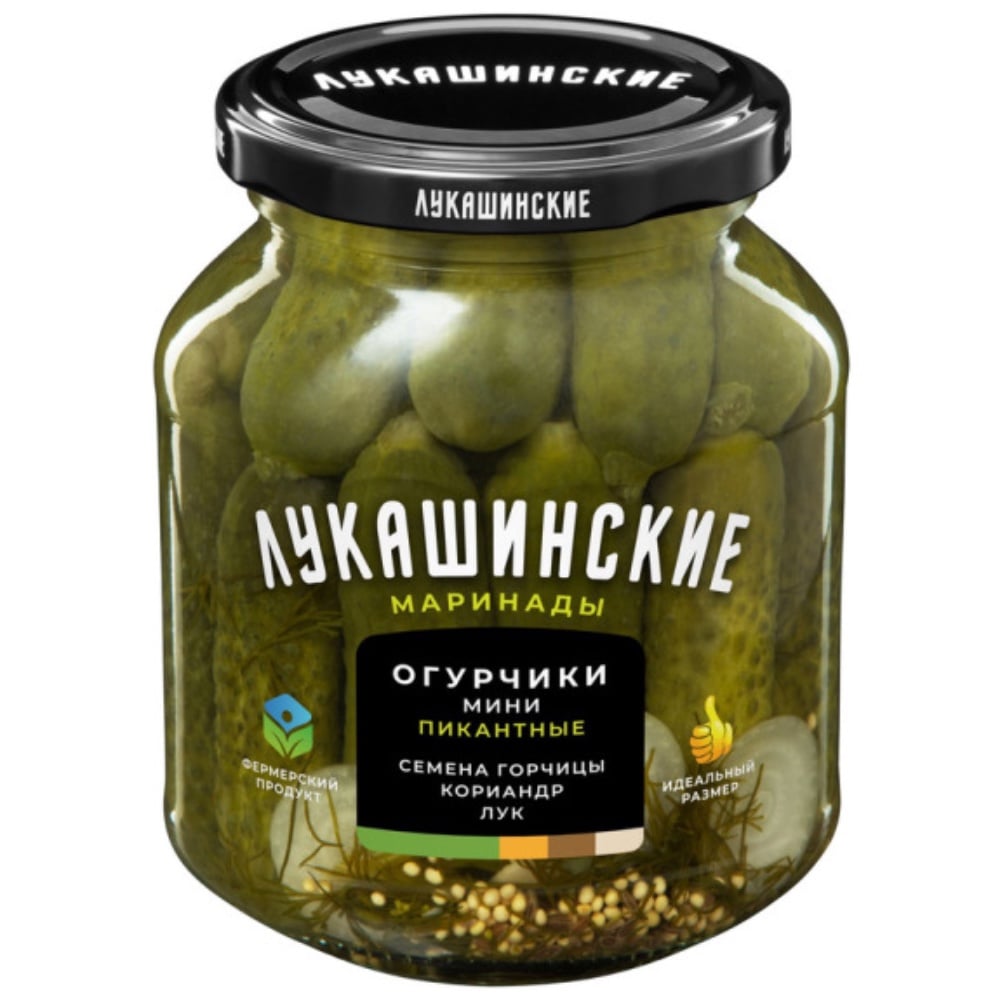 Лукашинские огурцы Пикантные 340гр